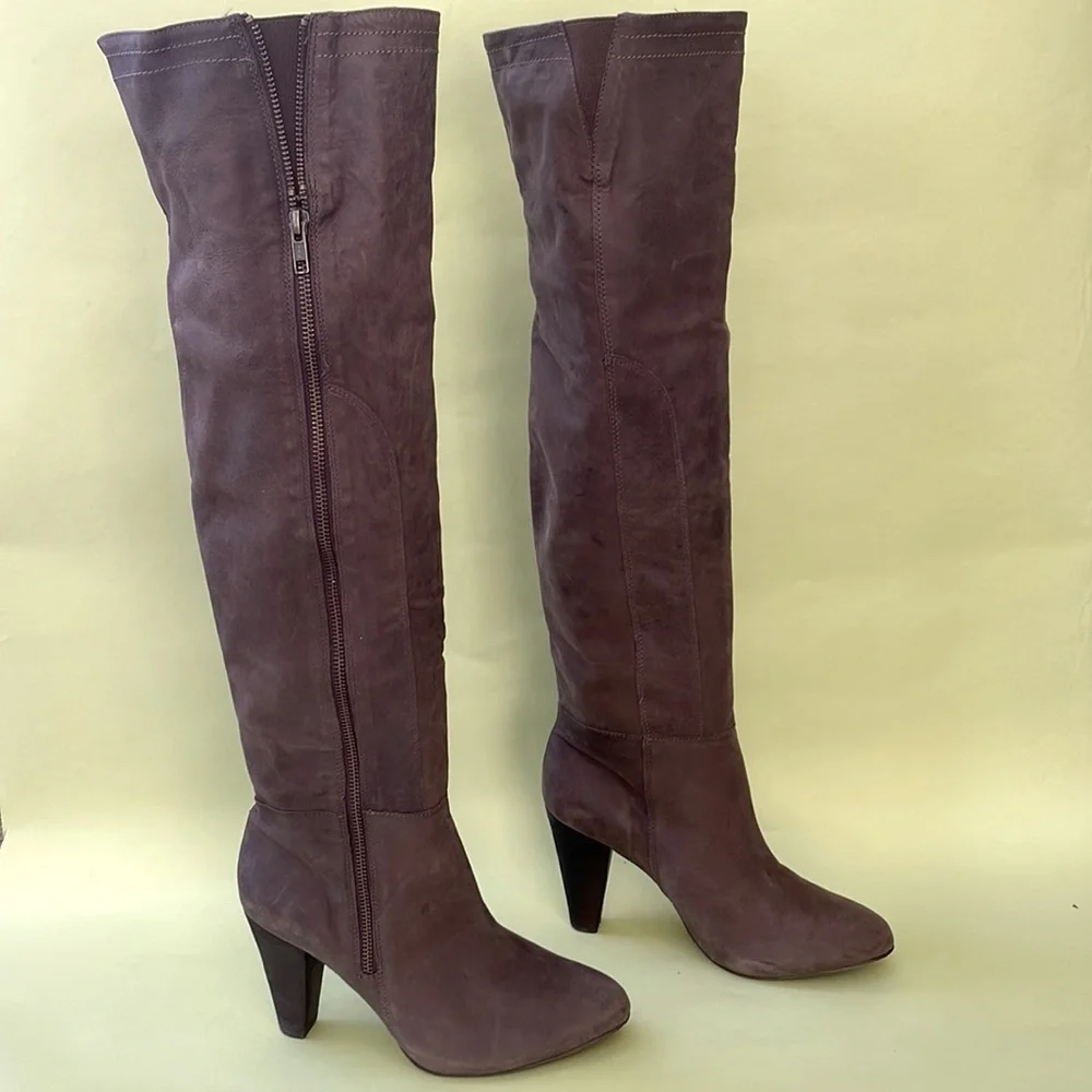 Vintage grayish brown Joie all leather over the knee boots
